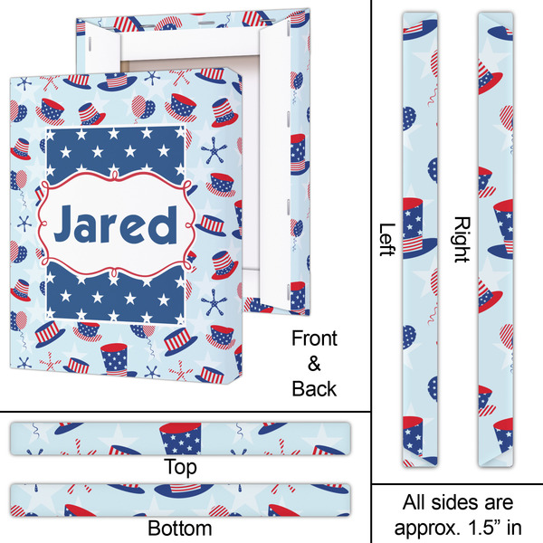 Patriotic Celebration 16x20 - Canvas Print - Approval