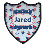 Patriotic Celebration Iron On Shield Patch B w/ Name or Text