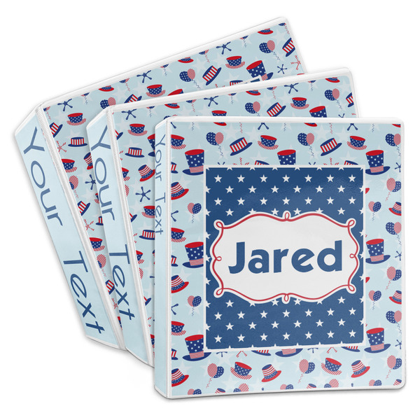 Custom Patriotic Celebration 3-Ring Binder (Personalized)