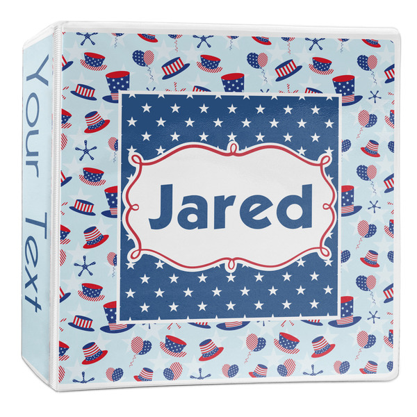 Custom Patriotic Celebration 3-Ring Binder - 2 inch (Personalized)