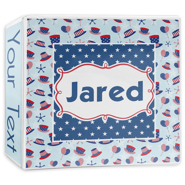 Custom Patriotic Celebration 3-Ring Binder - 3 inch (Personalized)