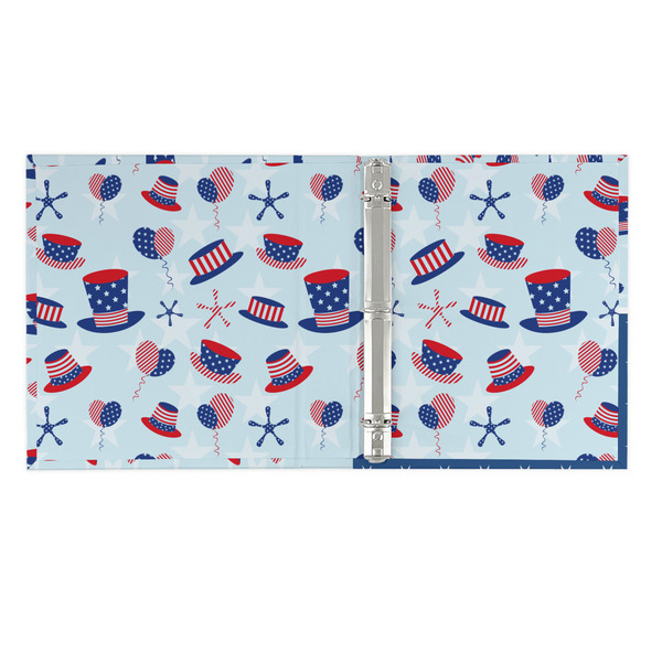 Patriotic Celebration 3 Ring Binders - Full Wrap - 1" - OPEN INSIDE
