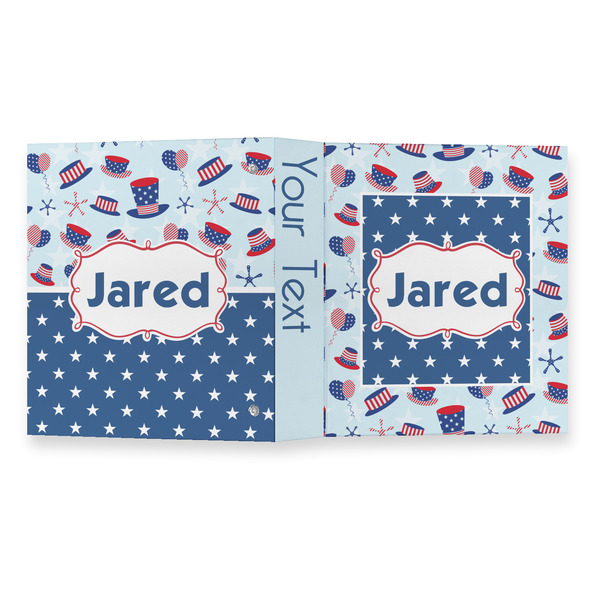 Patriotic Celebration 3 Ring Binders - Full Wrap - 1" - OPEN OUTSIDE