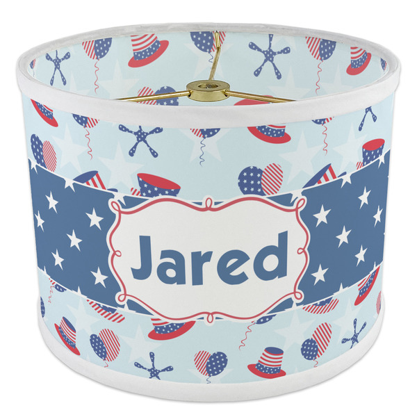 Patriotic Celebration 8" Drum Lampshade - ANGLE Poly-Film