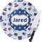 Patriotic Celebration Round Glass Cutting Board - Small (Personalized)