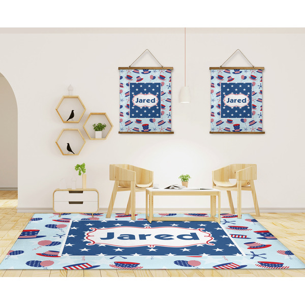 Patriotic Celebration 8'x10' Indoor Area Rugs - IN CONTEXT