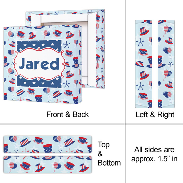 Patriotic Celebration 8x8 - Canvas Print - Approval