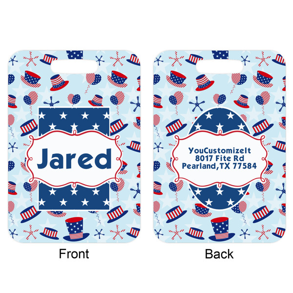 Patriotic Celebration Aluminum Luggage Tag (Front + Back)