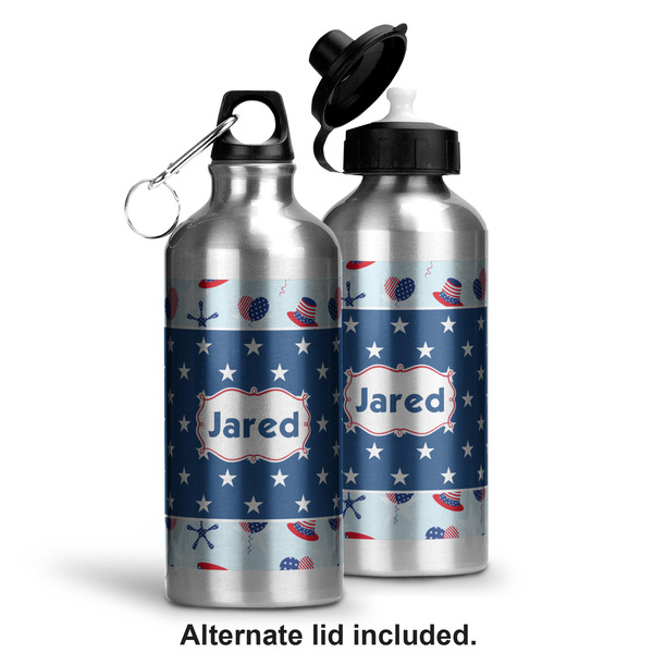 Patriotic Celebration Aluminum Water Bottle - Alternate lid options