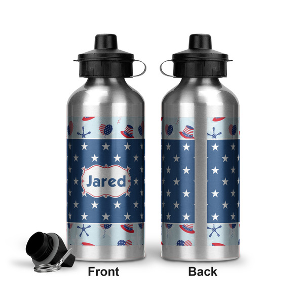 Patriotic Celebration Aluminum Water Bottle - Front and Back