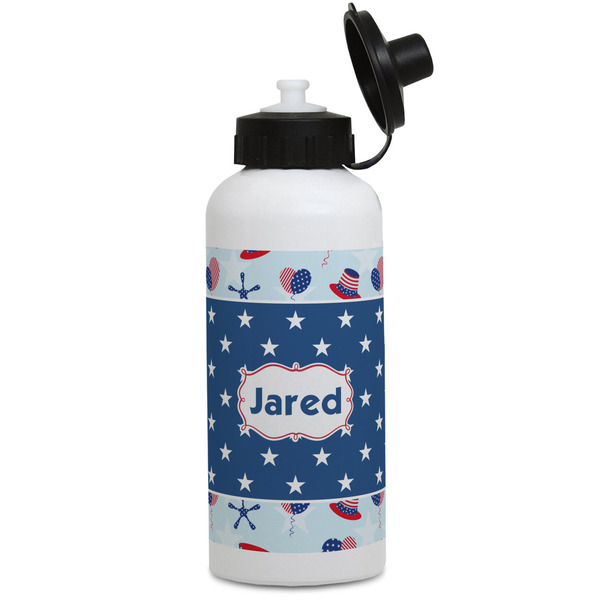 Custom Patriotic Celebration Water Bottles - Aluminum - 20 oz - White (Personalized)