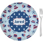 Patriotic Celebration 8" Glass Appetizer / Dessert Plates - Single or Set (Personalized)