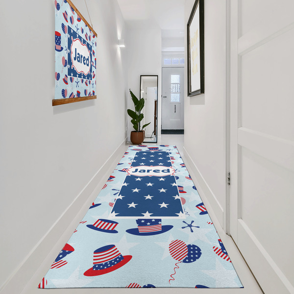 Patriotic Celebration Area Rug Sizes - In Context (vertical)