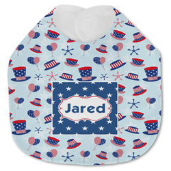 Patriotic Celebration Jersey Knit Baby Bib w/ Name or Text