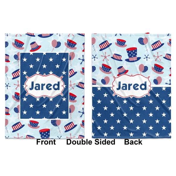 Patriotic Celebration Baby Blanket (Double Sided - Printed Front and Back)