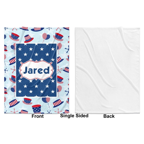 Patriotic Celebration Baby Blanket (Single Sided - Printed Front, White Back)