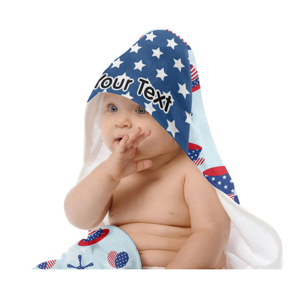 Patriotic Celebration Baby Hooded Towel on Child