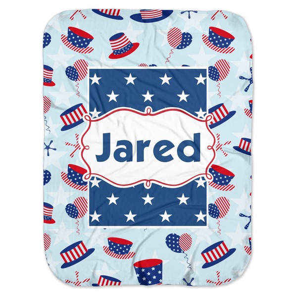 Custom Patriotic Celebration Baby Swaddling Blanket (Personalized)