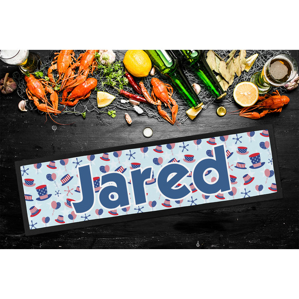 Patriotic Celebration Bar Mat - Large - LIFESTYLE