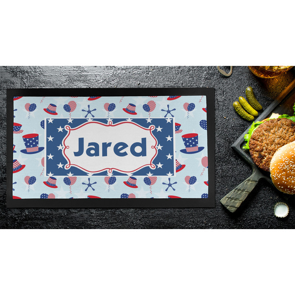 Patriotic Celebration Bar Mat - Small - LIFESTYLE