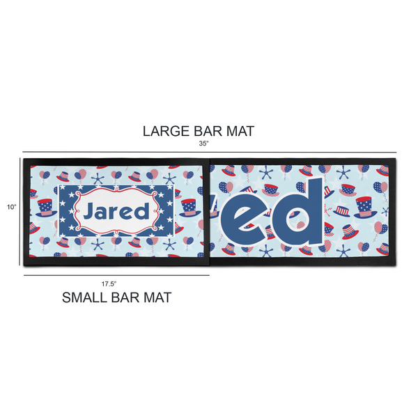 Patriotic Celebration Bar Mats - Sizing Chart