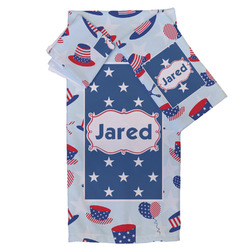 Patriotic Celebration Bath Towel Set - 3 Pcs (Personalized)