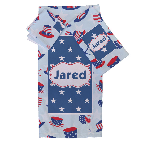 Custom Patriotic Celebration Bath Towel Set - 3 Pcs (Personalized)