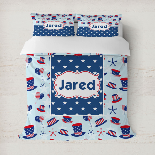 Custom Patriotic Celebration Duvet Cover (Personalized)