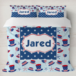 Patriotic Celebration Duvet Cover Set - King (Personalized)