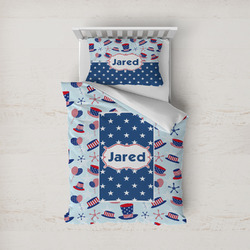 Patriotic Celebration Duvet Cover Set - Twin (Personalized)