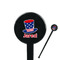 Patriotic Celebration 7" Round Plastic Stir Sticks - Black - Single Sided (Personalized)