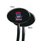 Patriotic Celebration Black Plastic 7" Stir Stick - Single Sided - Oval - Front & Back