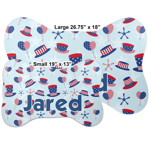 Patriotic Celebration Bone Shaped Mat Comparison