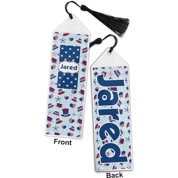 Patriotic Celebration Bookmark with tassel - Front and Back
