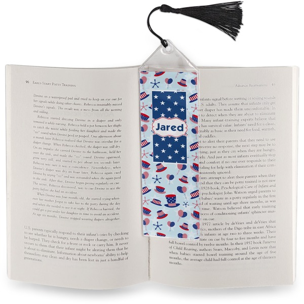 Patriotic Celebration Bookmark with tassel - In book