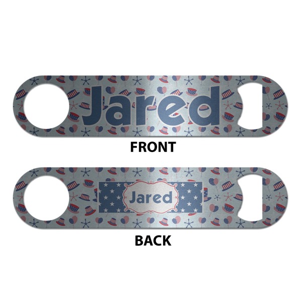 Patriotic Celebration Bottle Opener - Front & Back