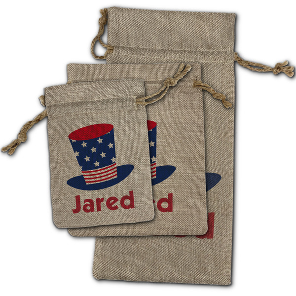 Patriotic Celebration Burlap Gift Bags - (PARENT MAIN) All Three