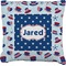 Patriotic Celebration Faux-Linen Throw Pillow 26" (Personalized)