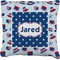 Patriotic Celebration Faux-Linen Throw Pillow (Personalized)