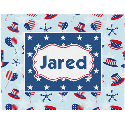 Patriotic Celebration Woven Fabric Placemat - Twill w/ Name or Text