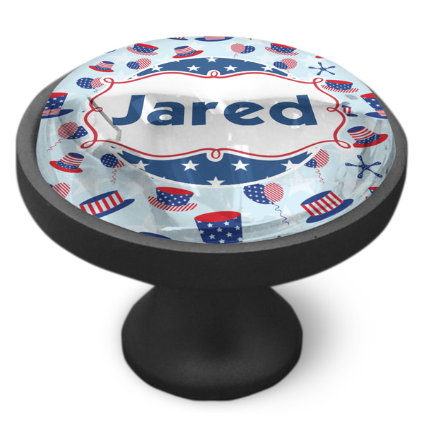 Patriotic Celebration Cabinet Knob - Black - Side