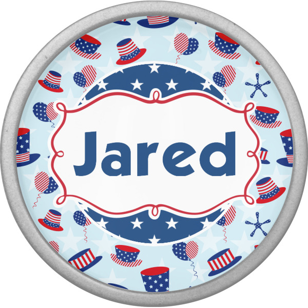 Patriotic Celebration Cabinet Knob - Nickel - Front