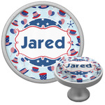 Patriotic Celebration Cabinet Knob (Silver) (Personalized)