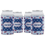 Patriotic Celebration Can Cooler (12 oz) - Set of 4 w/ Name or Text