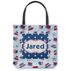 Patriotic Celebration Canvas Tote Bag - Medium - 16"x16" (Personalized)