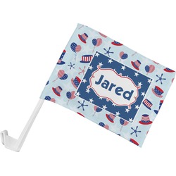Patriotic Celebration Car Flag - Small w/ Name or Text