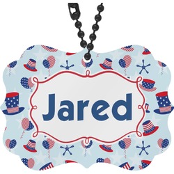 Patriotic Celebration Rear View Mirror Charm (Personalized)
