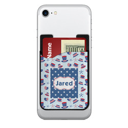 Patriotic Celebration 2-in-1 Cell Phone Credit Card Holder & Screen Cleaner (Personalized)