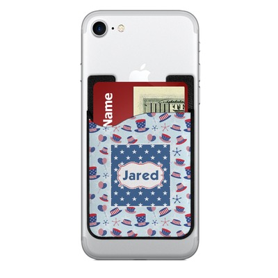Patriotic Celebration 2-in-1 Cell Phone Credit Card Holder & Screen Cleaner (Personalized)