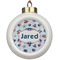 Patriotic Celebration Ceramic Ball Ornament (Personalized)